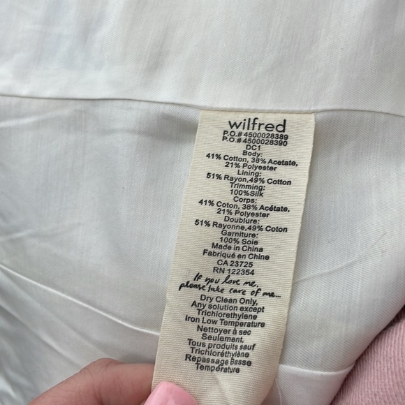 Aritzia Wilfred festin jacket blazer novelty brocade Italian made floral spring - Picture 5 of 11